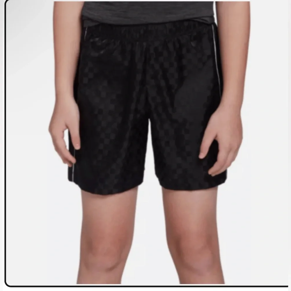DSG boys soccer Black Checkered Sports Shorts size XL